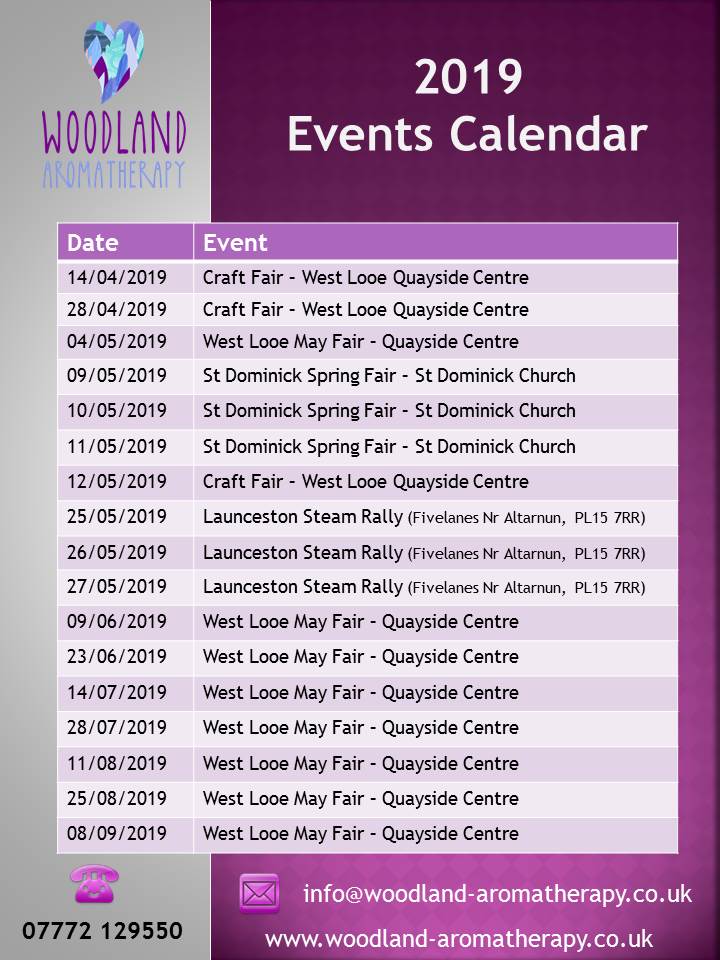 2019 Events Calendar