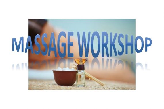 Massage Workshop – Spaces still available for August & September. Call 07772 129550 for dates. 4 people per class.
